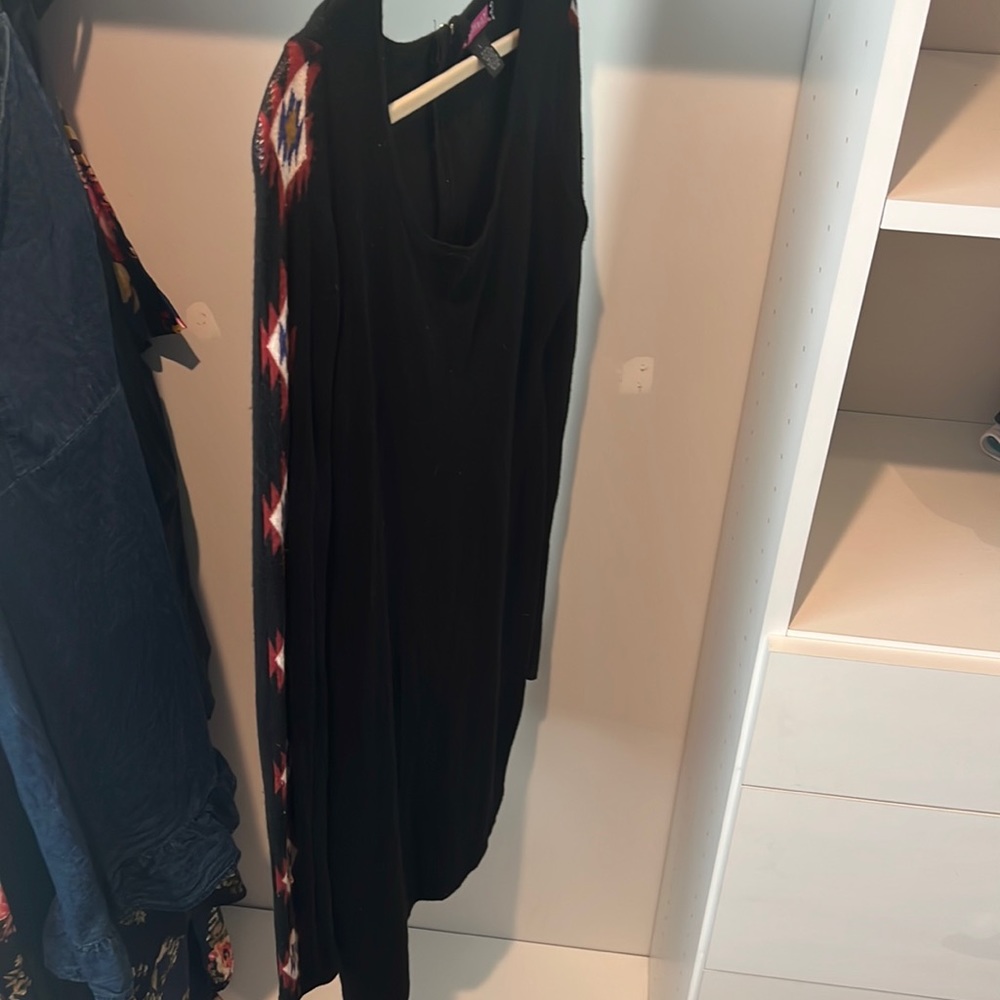 Black long sleeve sweater dress. Size large